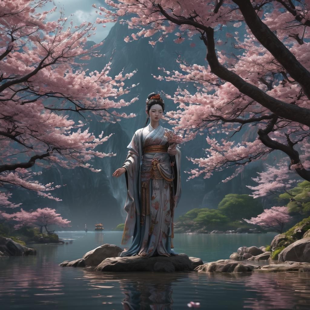 Japanese Gods of Birth and Death: Digital Art