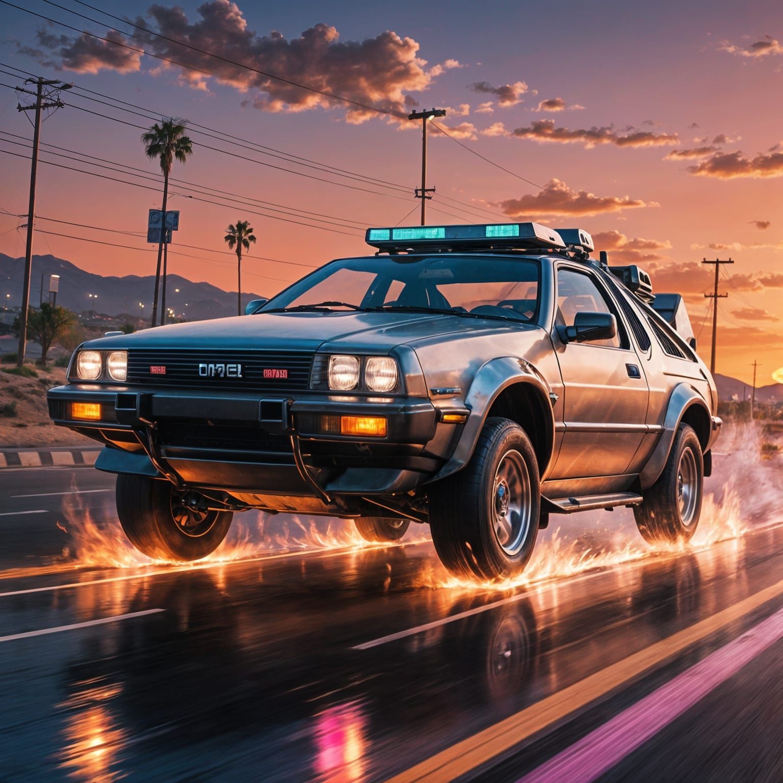 DeLorean and Toyota Hilux Mashup