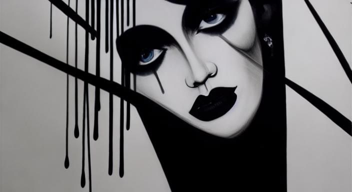 Abstract Vector Fractal Zentangle in Black and White