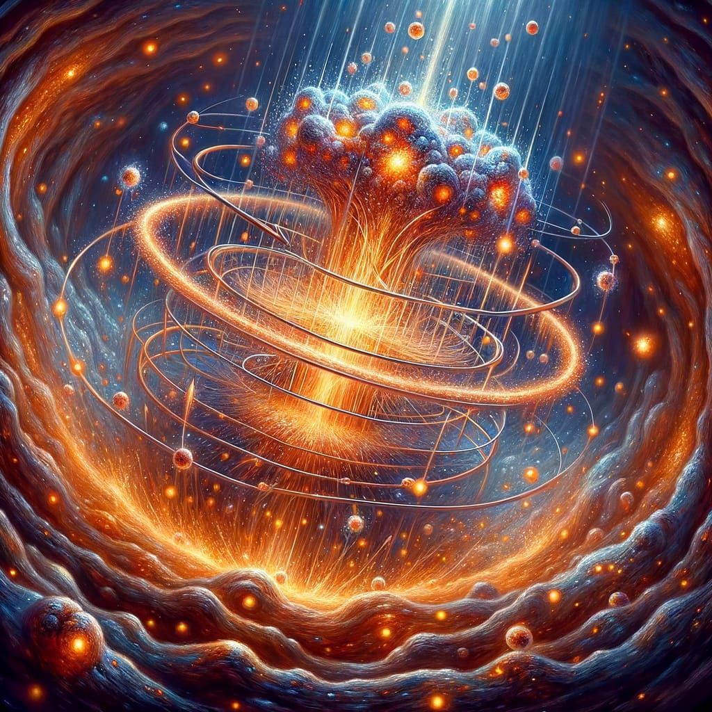 Atomic Ballet: A Nuclear Reaction as Impasto Painting