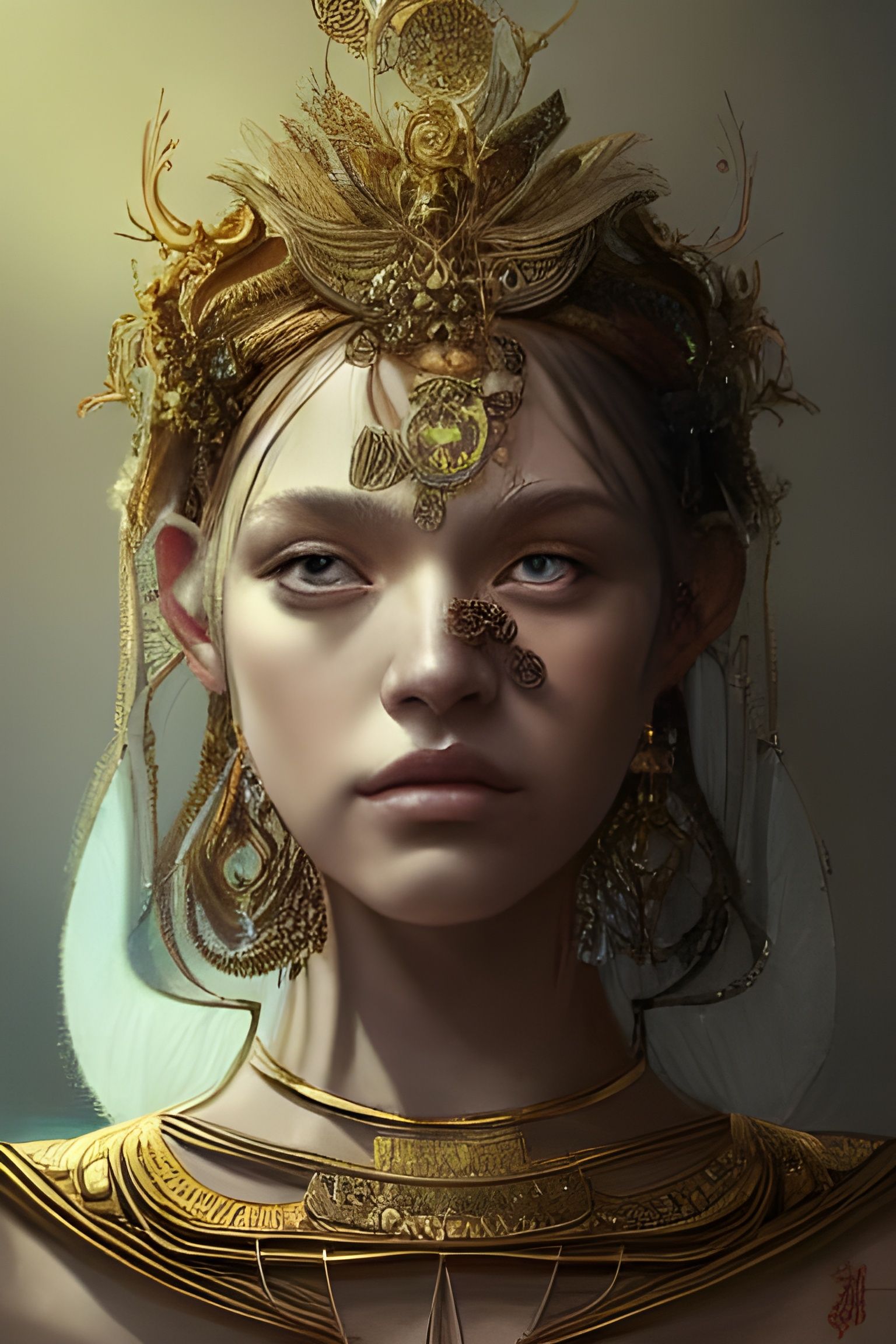 Ethereal Goddess Portrait in Trending Art Styles