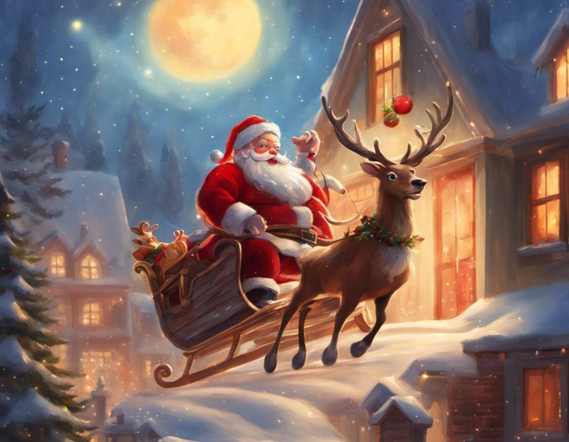 Der Weihnachtsmann und Rudolf