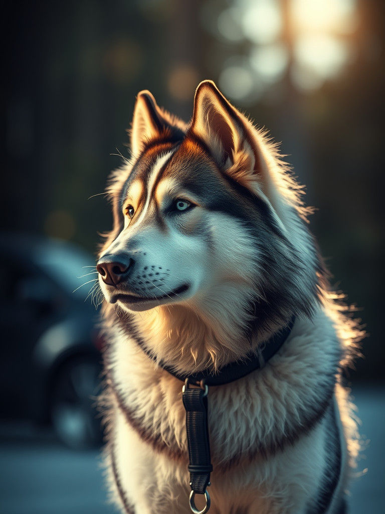 Photorealistic Alaskan Malamute in Ultra-HD