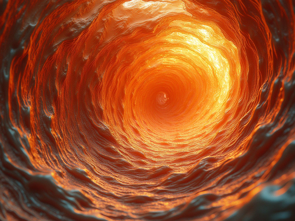 Iridescent Metallic Vortex in Fantasy Concept Art Style