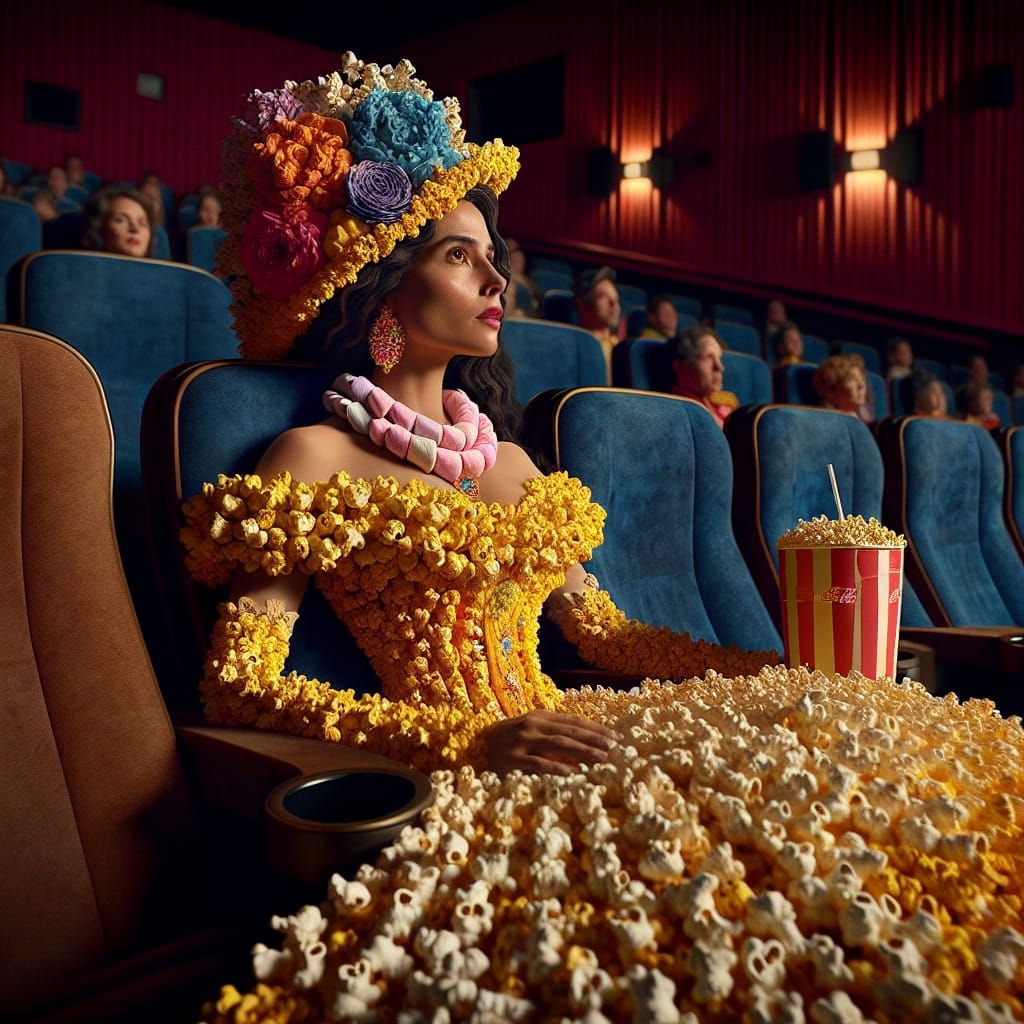 Popcorn Lady in the cinema...
