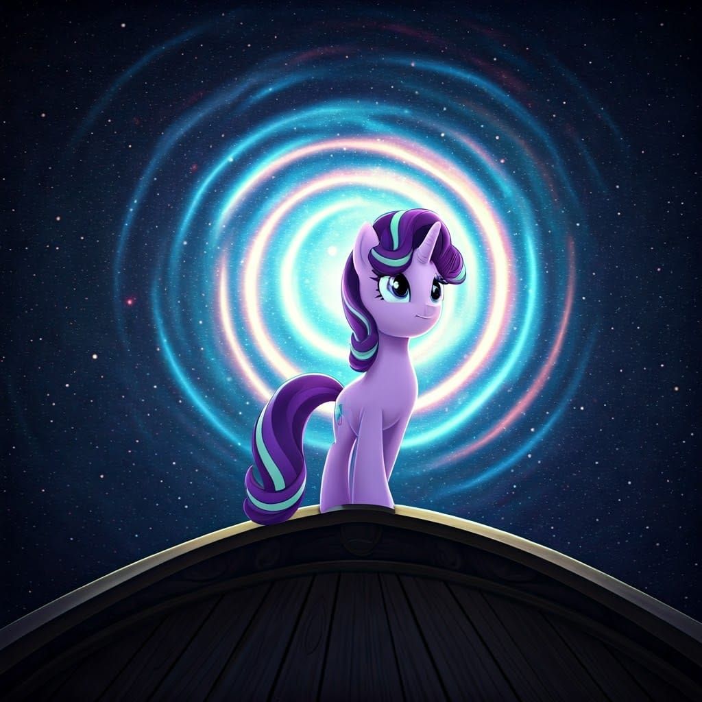 Epic Pirate Pony Time Mage Amidst Celestial Wonders