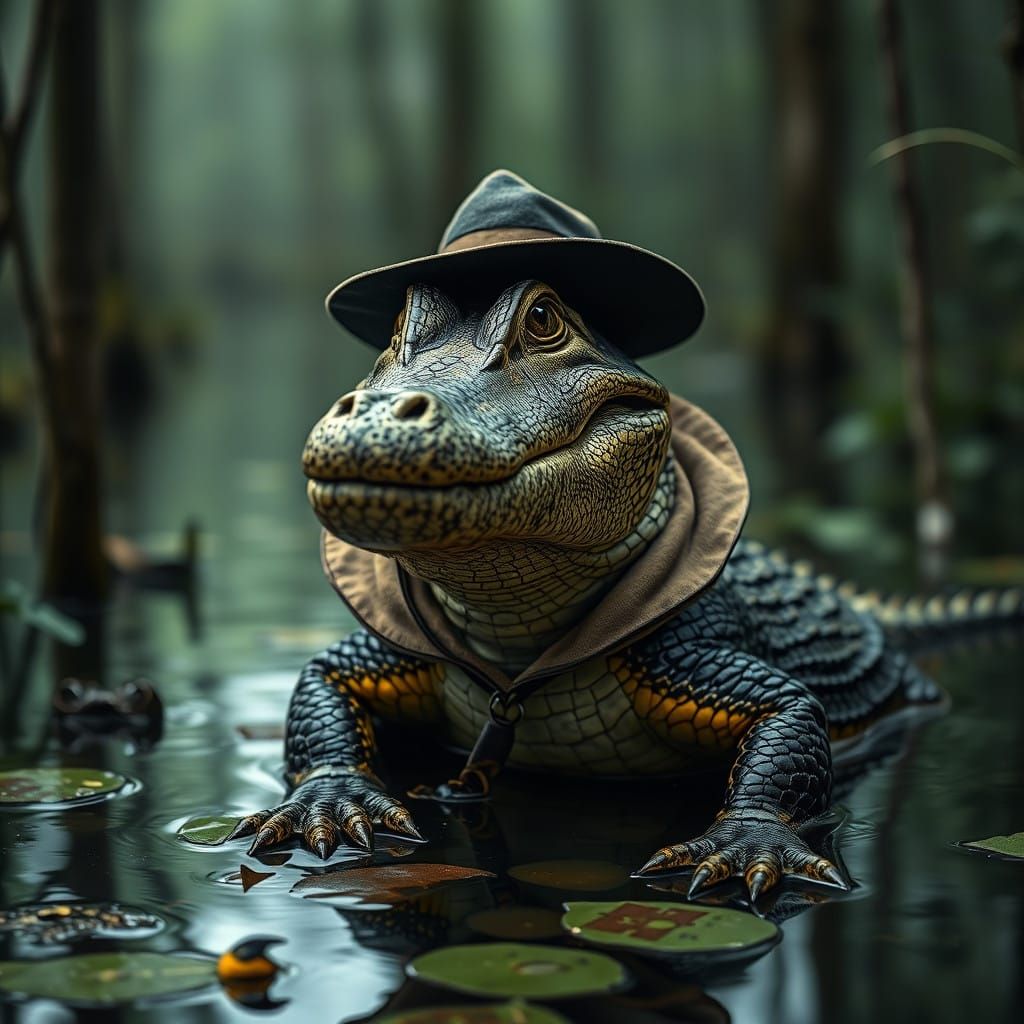 Cute Detective Alligator Investigates Swamp Crimes in Hyperr...