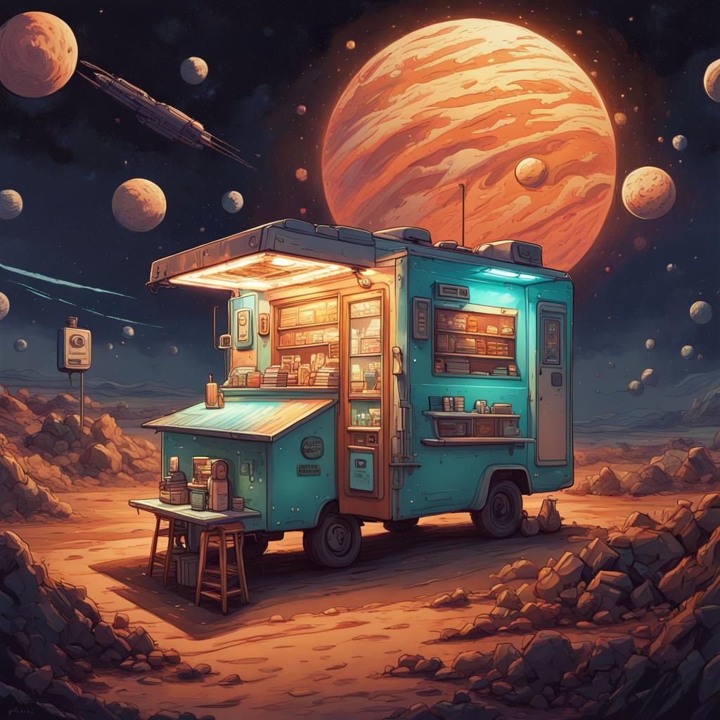 The Galactic Food Truck makes a lunch stop on Mars