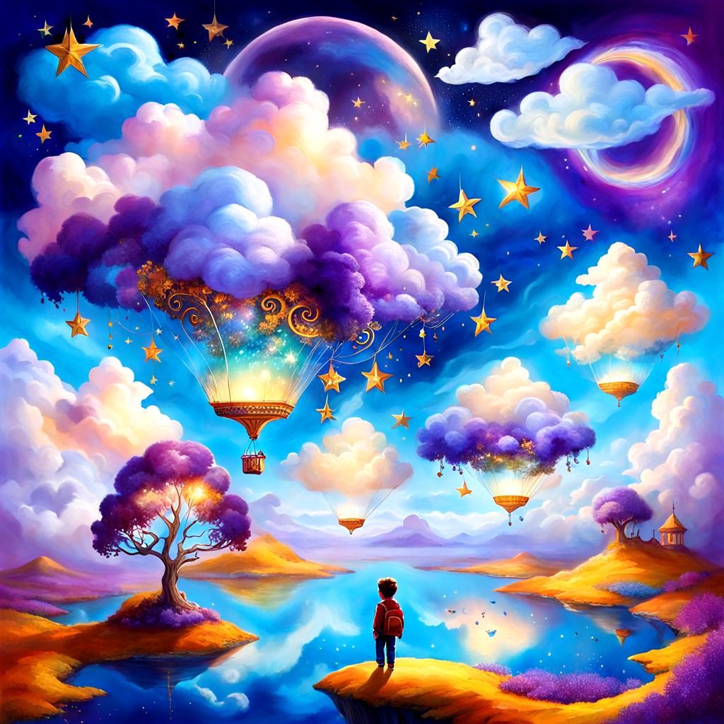 Boy in Dreamland: Children's Fantasy Illustration