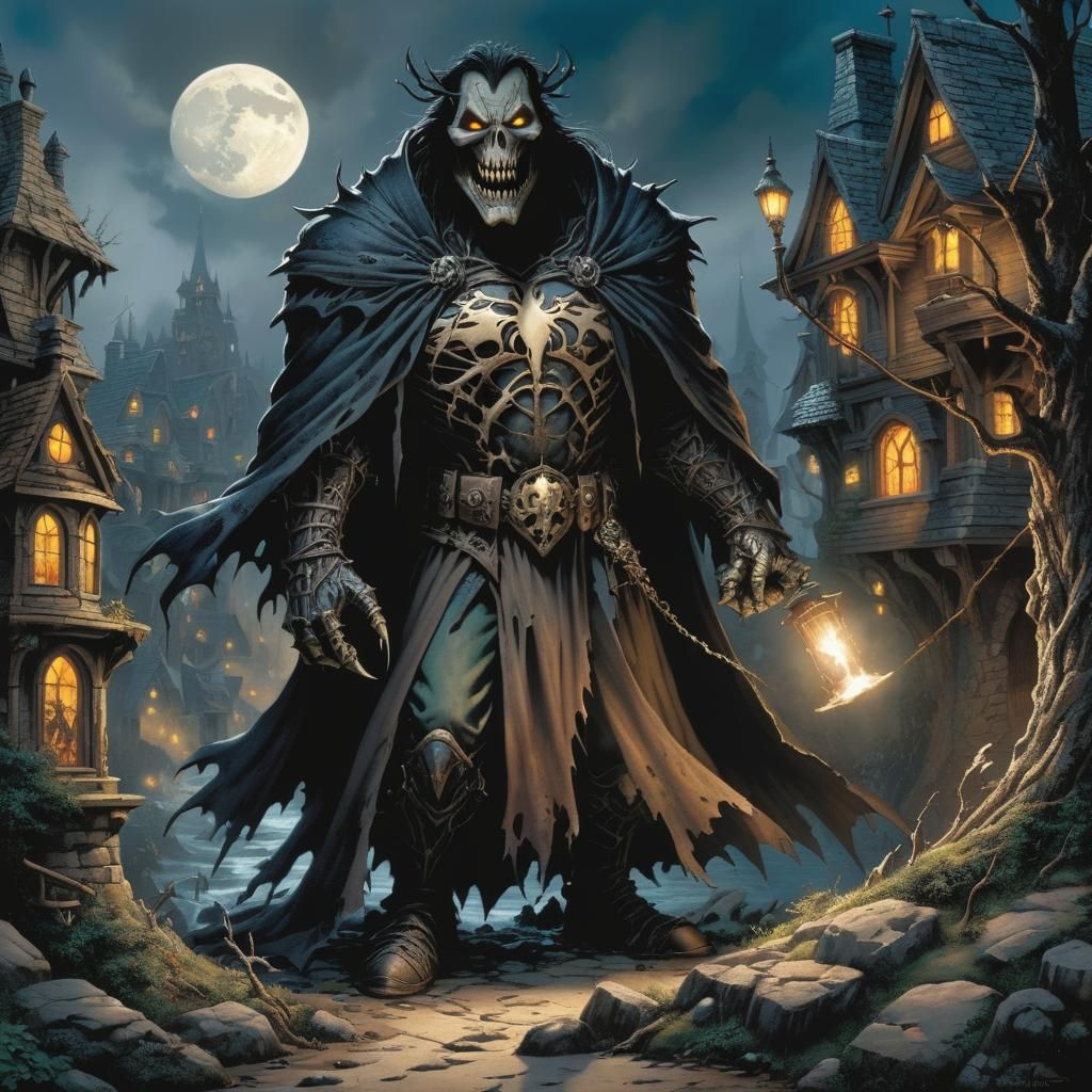 Grimdark Scene in Gothic Style