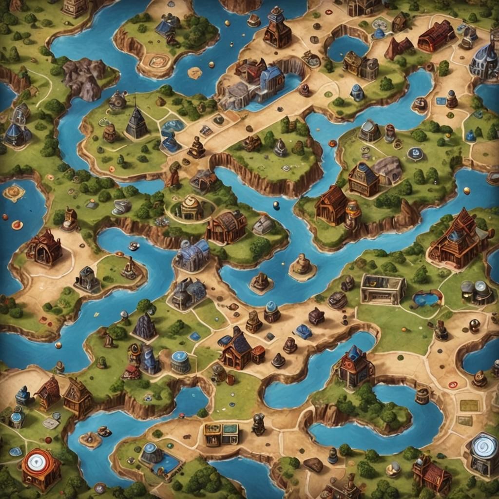 Board Game Worlds: An AI Interpretation