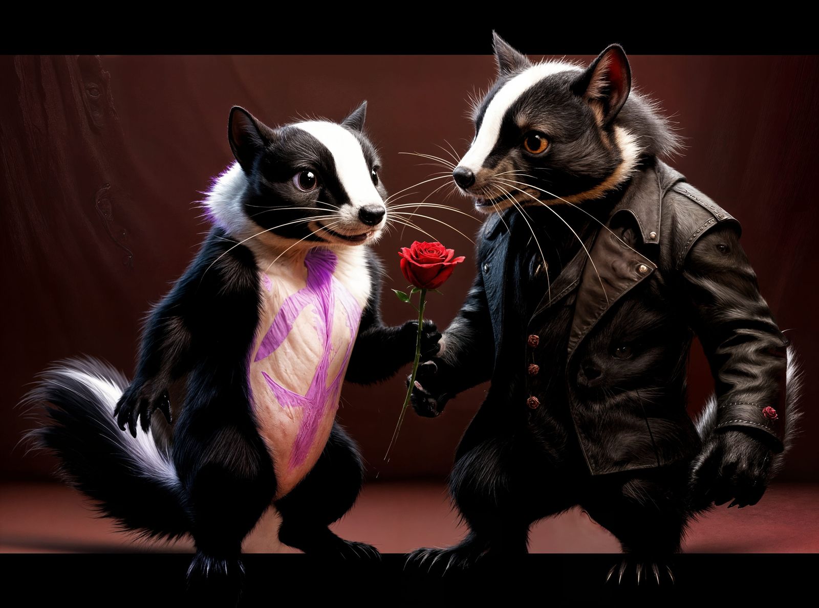 Skunk's Crushing Disappointment: A Hyperrealistic Rendition