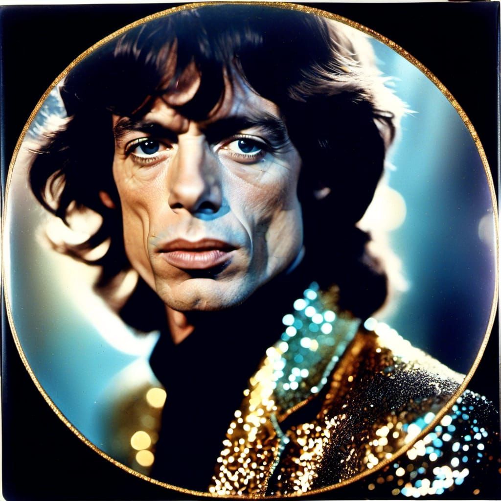 Young Man Portrait in Autochrome Style with Glitter