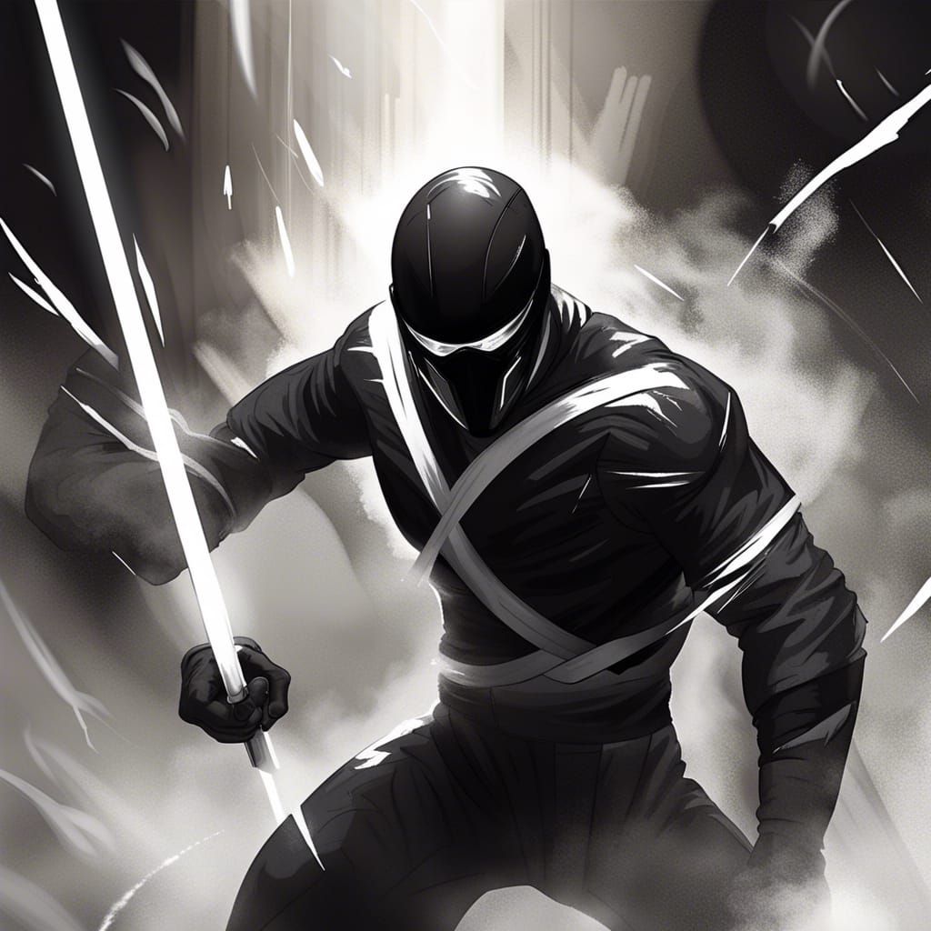 Stealth Suit Hero in Comic Book Style