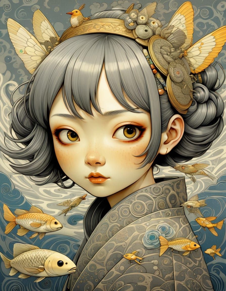 Grey Cityscape in Neo-Expressionist Style