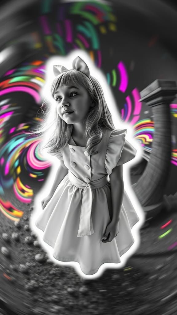 Alice was fed up, so she just span around and around