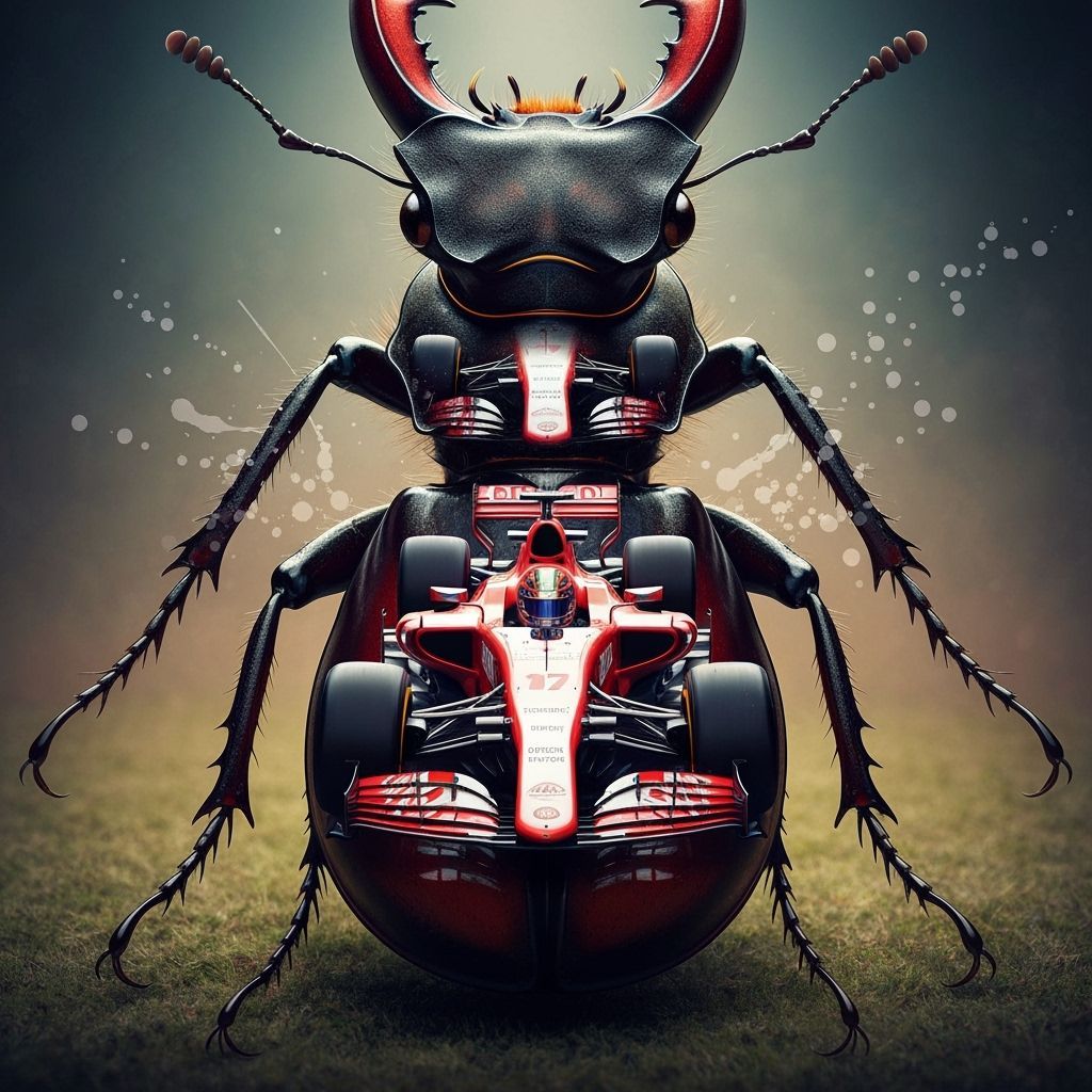 Stag Beetle Reveals Formula One Car Interior