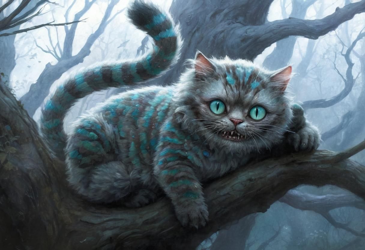 Whimsical Feline with a Mischievous Grin