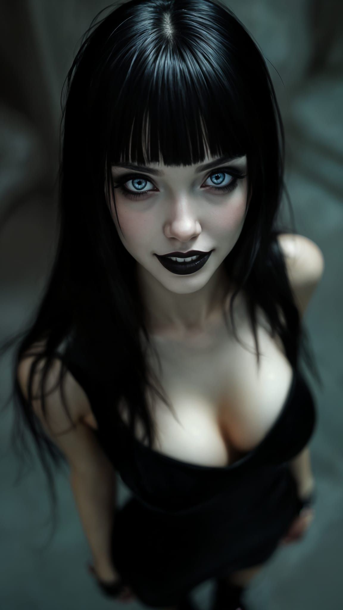 Sinister Woman with Piercing Gaze