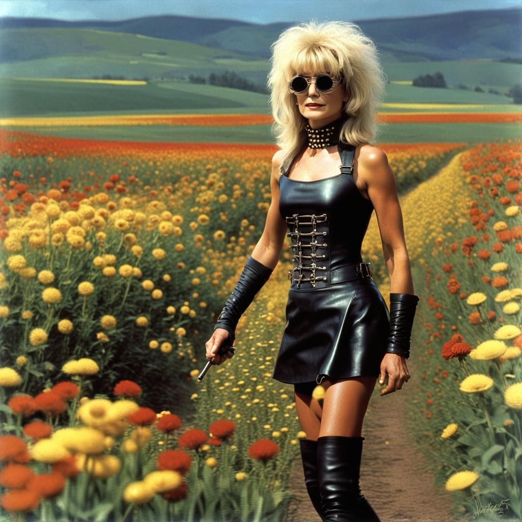 Pinhead Reimagined as 1960s Hippie in Flower Field