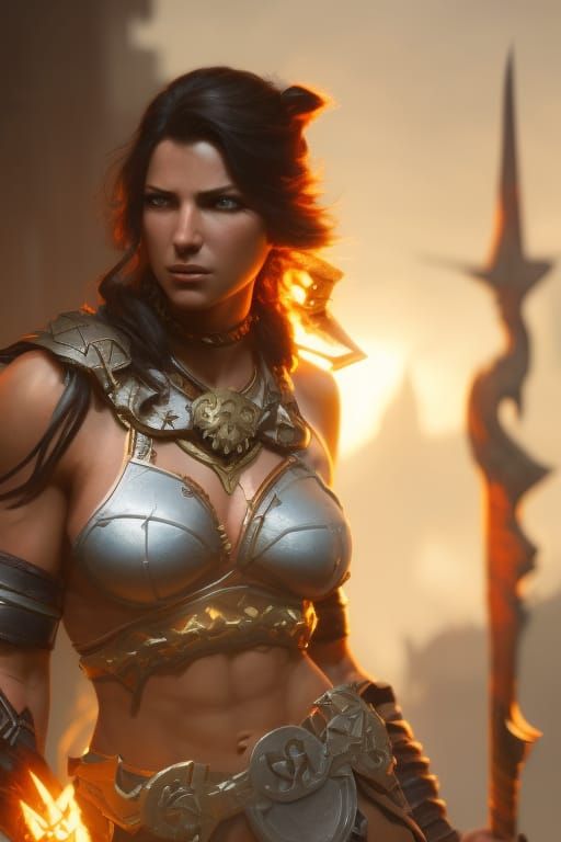 Captured Barbarian Woman: Dark Fantasy Concept Art