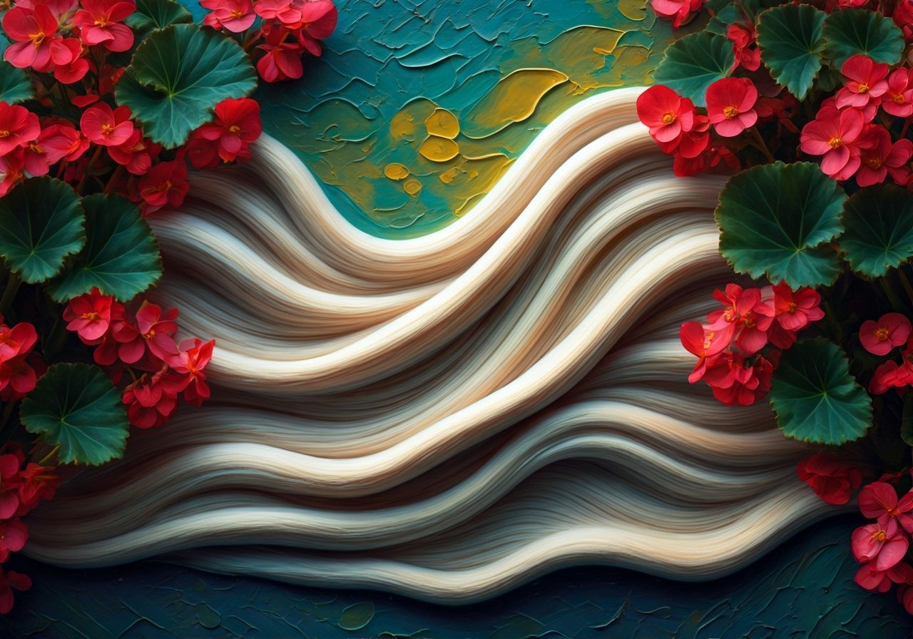 Graceful Lies Amidst Begonia Rex