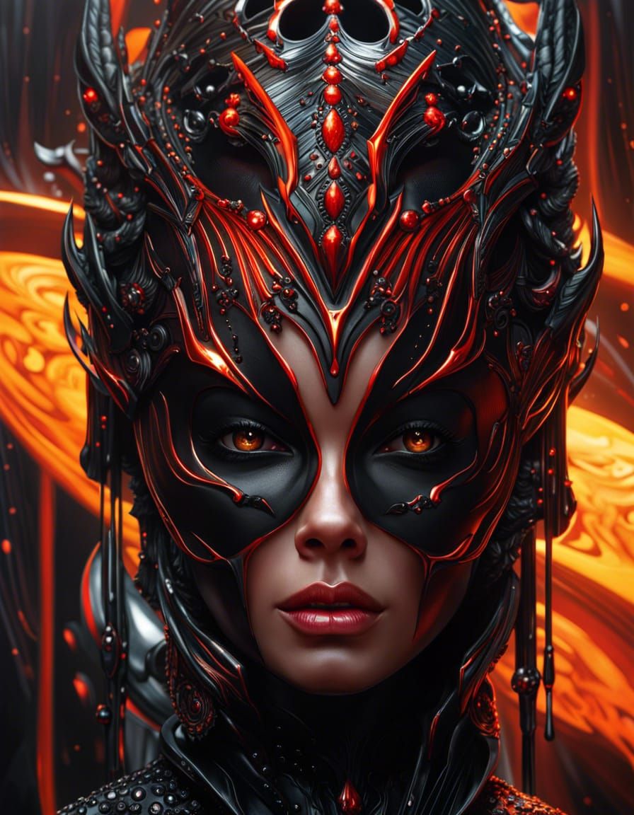 Lava Sith Portrait in Hyperrealistic Style