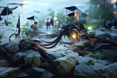 Dark Academia Meets Cottagecore Concept Art