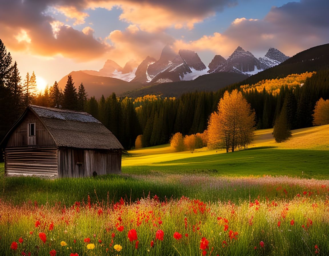 Medieval Farm: A Seasonally Divided Photo