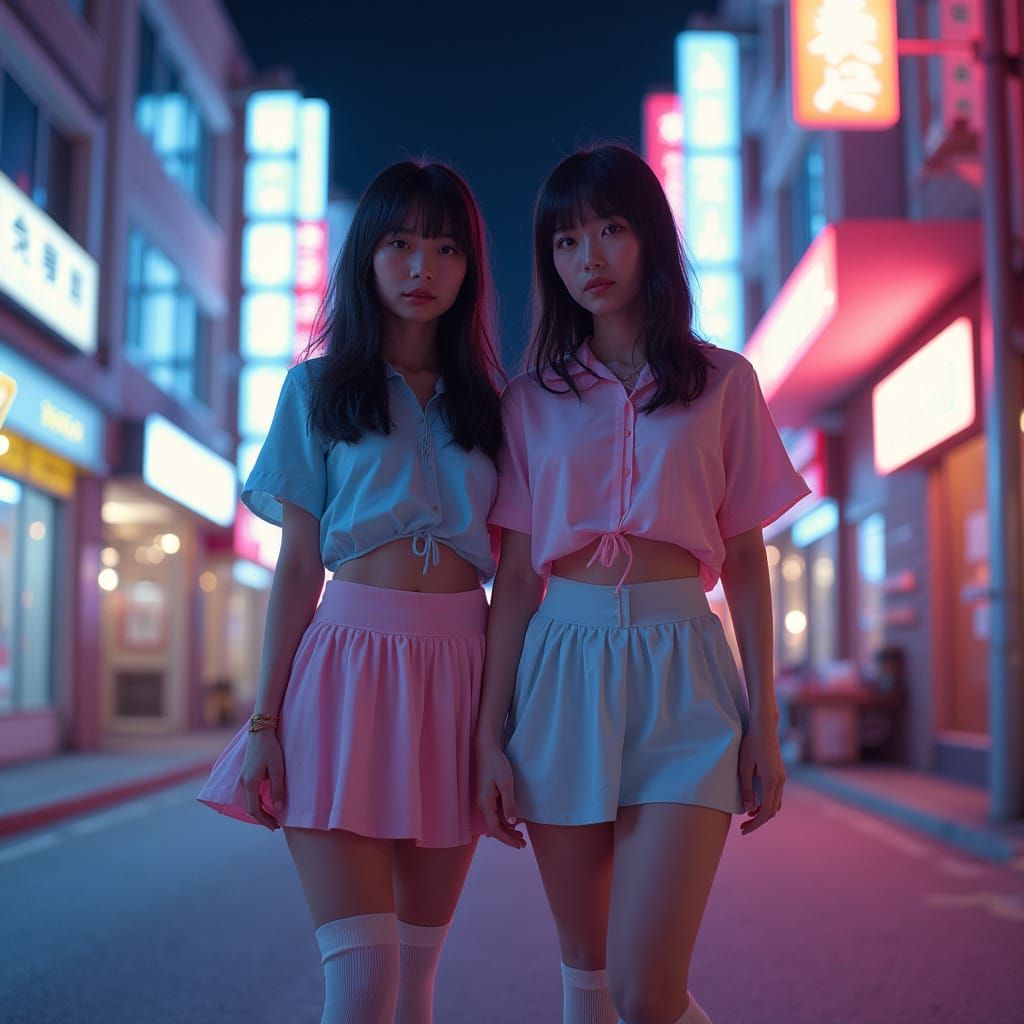 Gyaru Girls on Neon Street, Ash Thorp Style