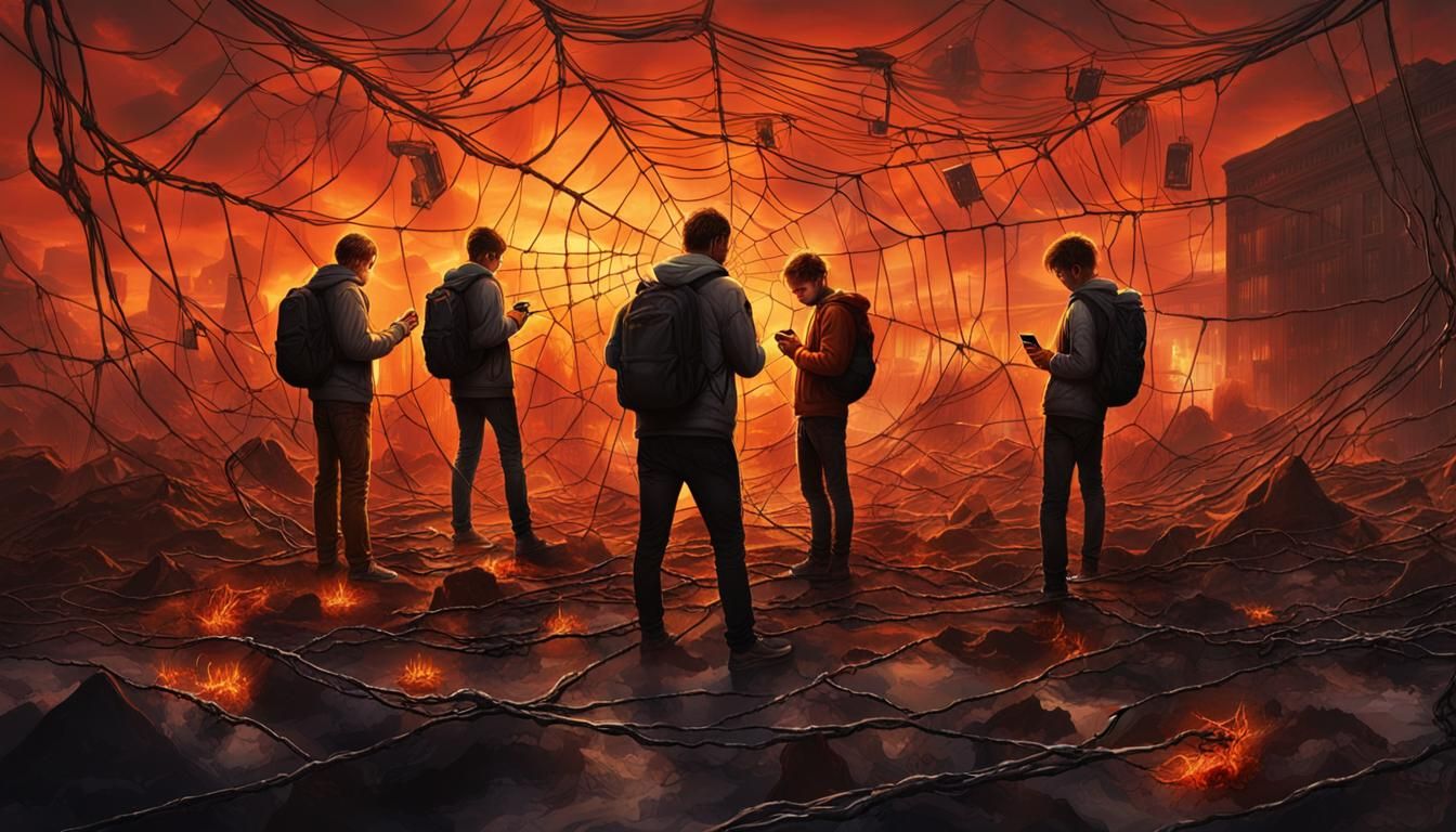 Smart Devices Trap Humanity in Apocalyptic Landscape