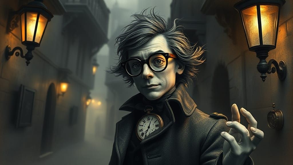 Steampunk Lewis Carroll in Mystical London Alley