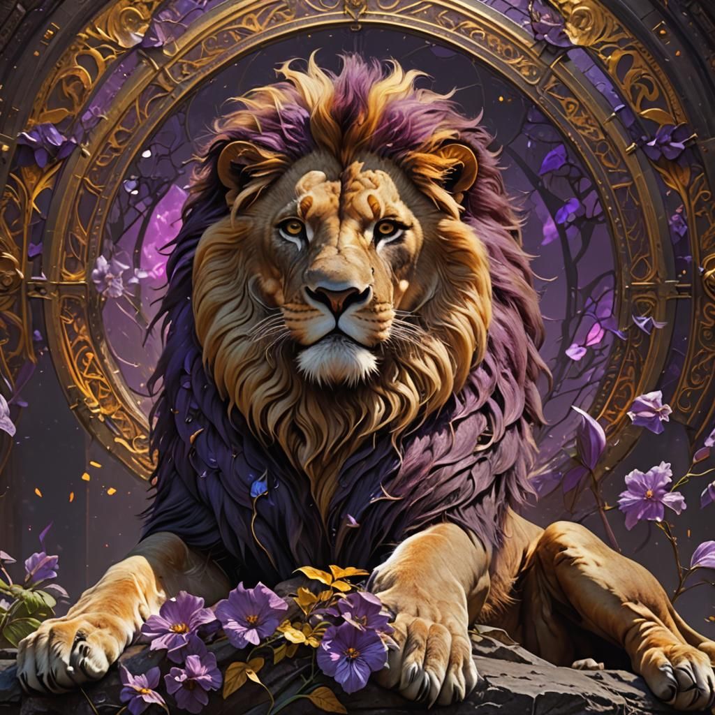 Majestic Lion: Dark Fantasy Concept Art