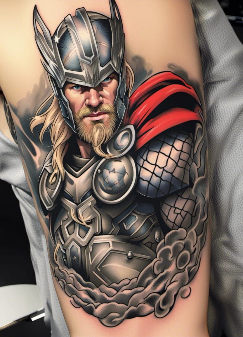 Thor Tattoo Design: Mighty Norse God