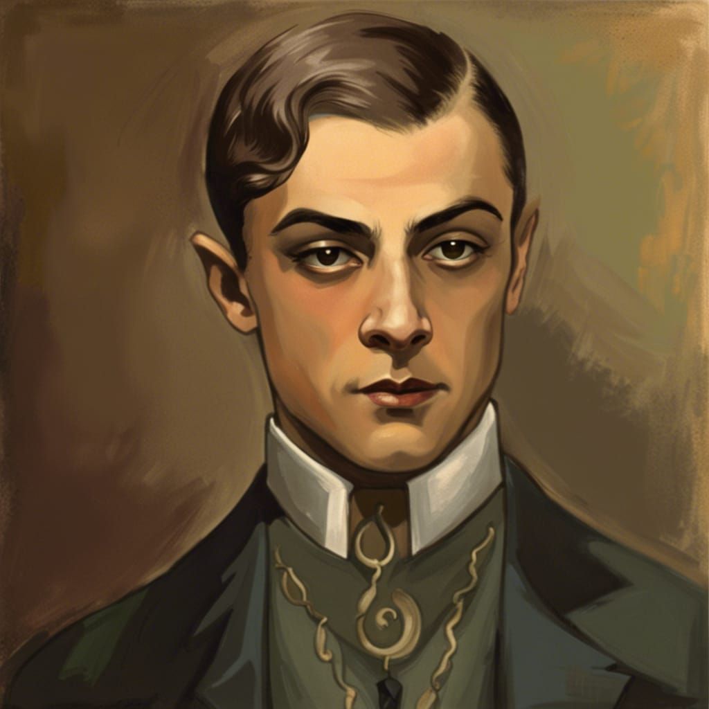 Rudolph Valentino as a Young Necromancer