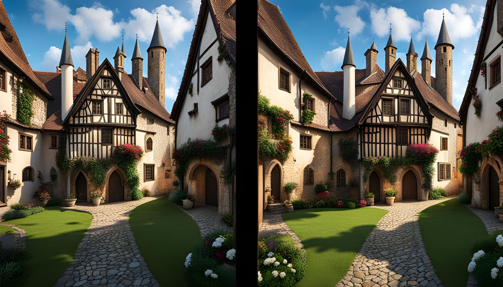 Medieval House Find the Difference Puzzle