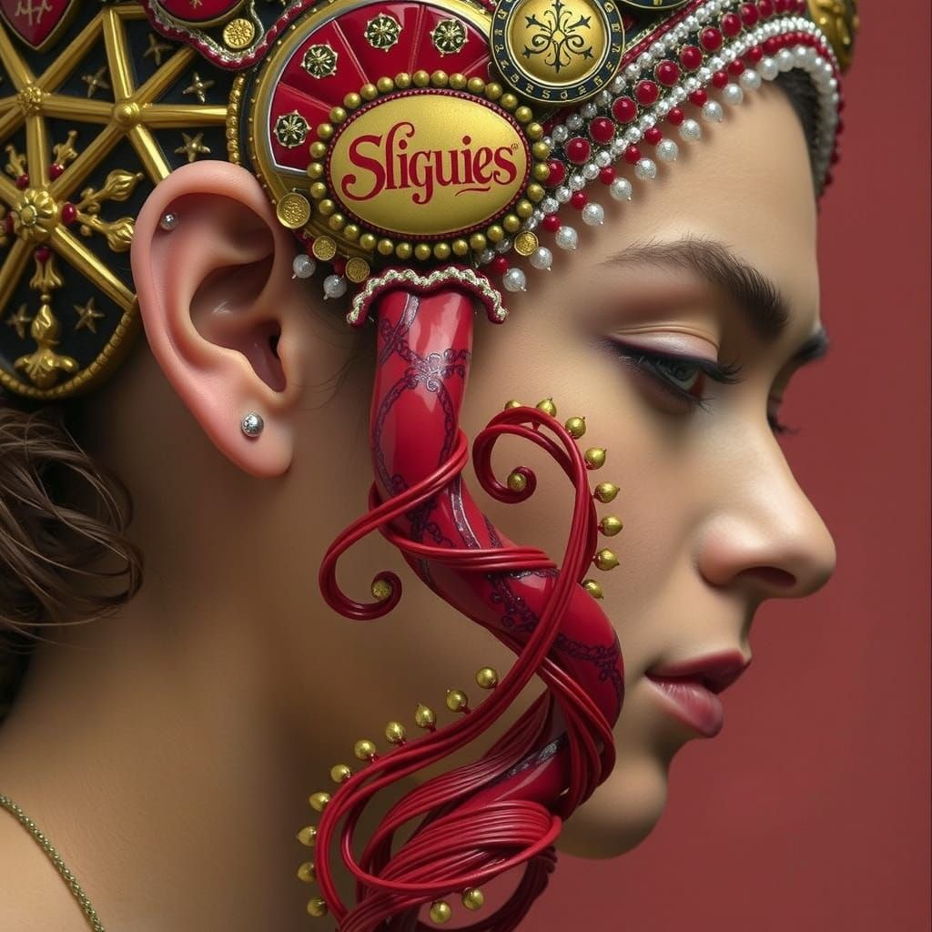 Abstract Swirling Crimson and Scarlet Textures