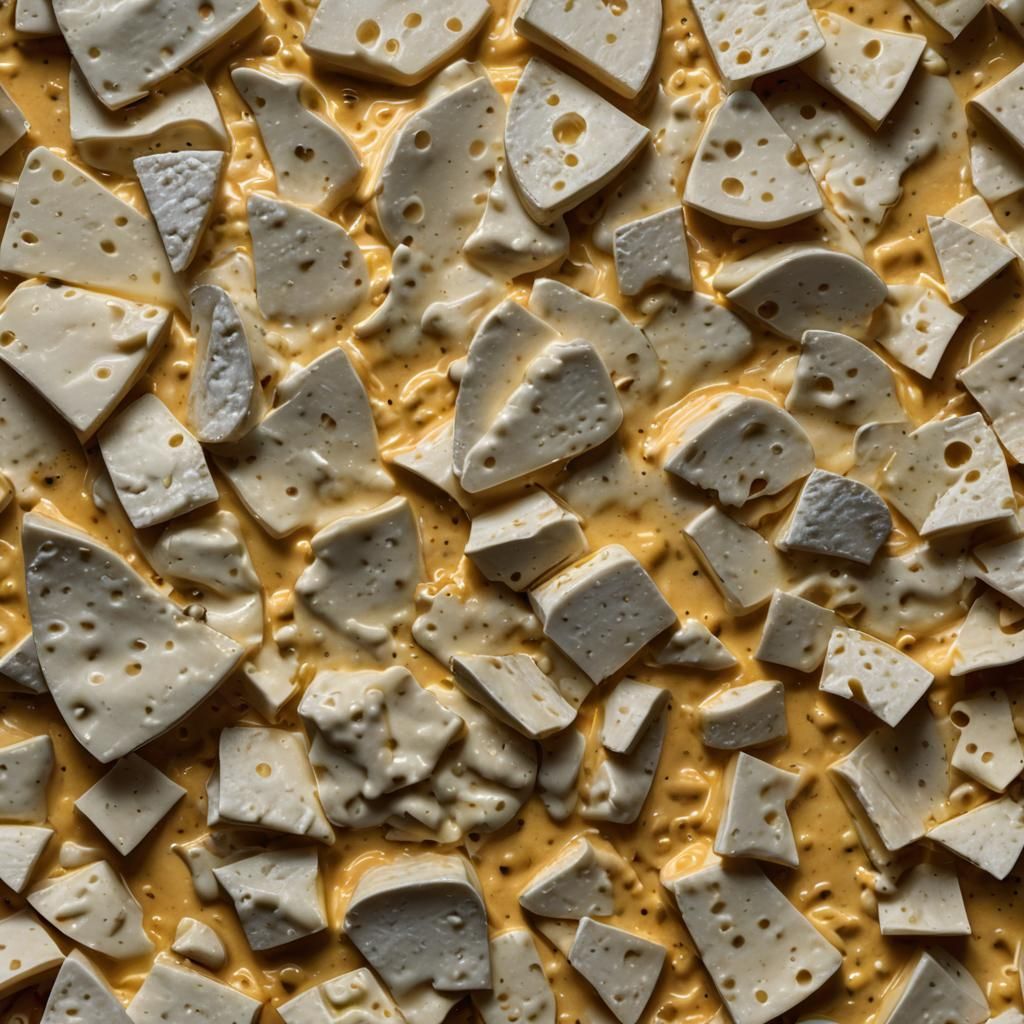 Hyperrealistic Close-up of Melting Queso