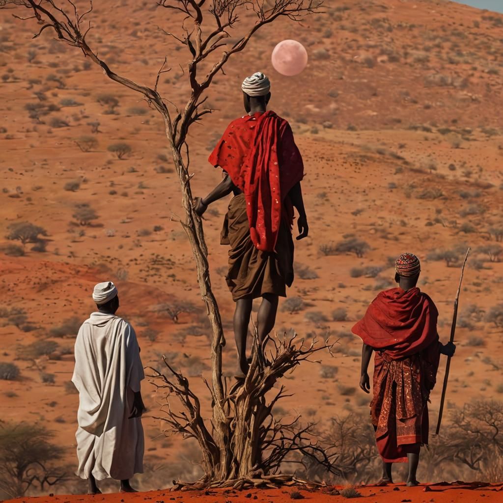 Abstration of an African bush in summer
