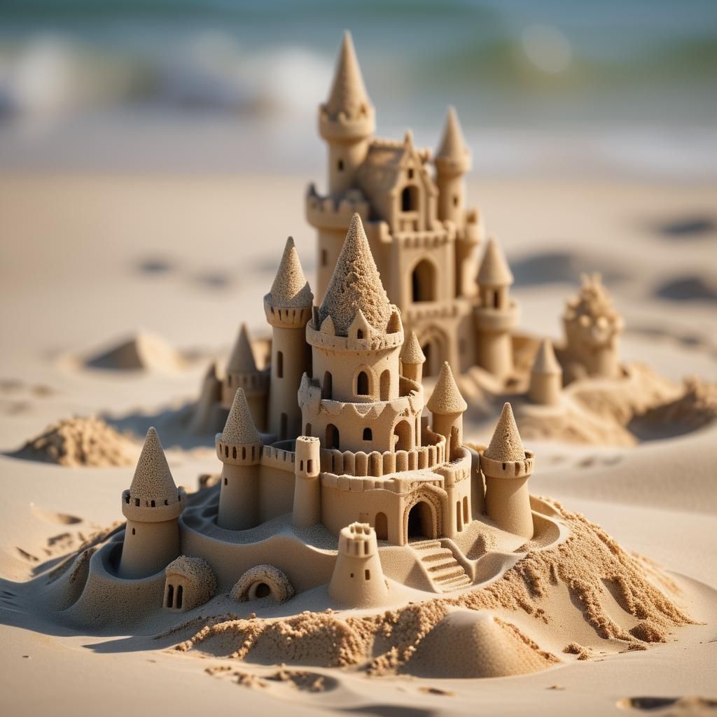 Fractal Sandcastles in Natural Bokeh Light