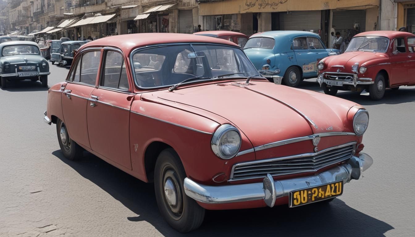 Vintage Panhard Dyna Z in Algeria, 1960