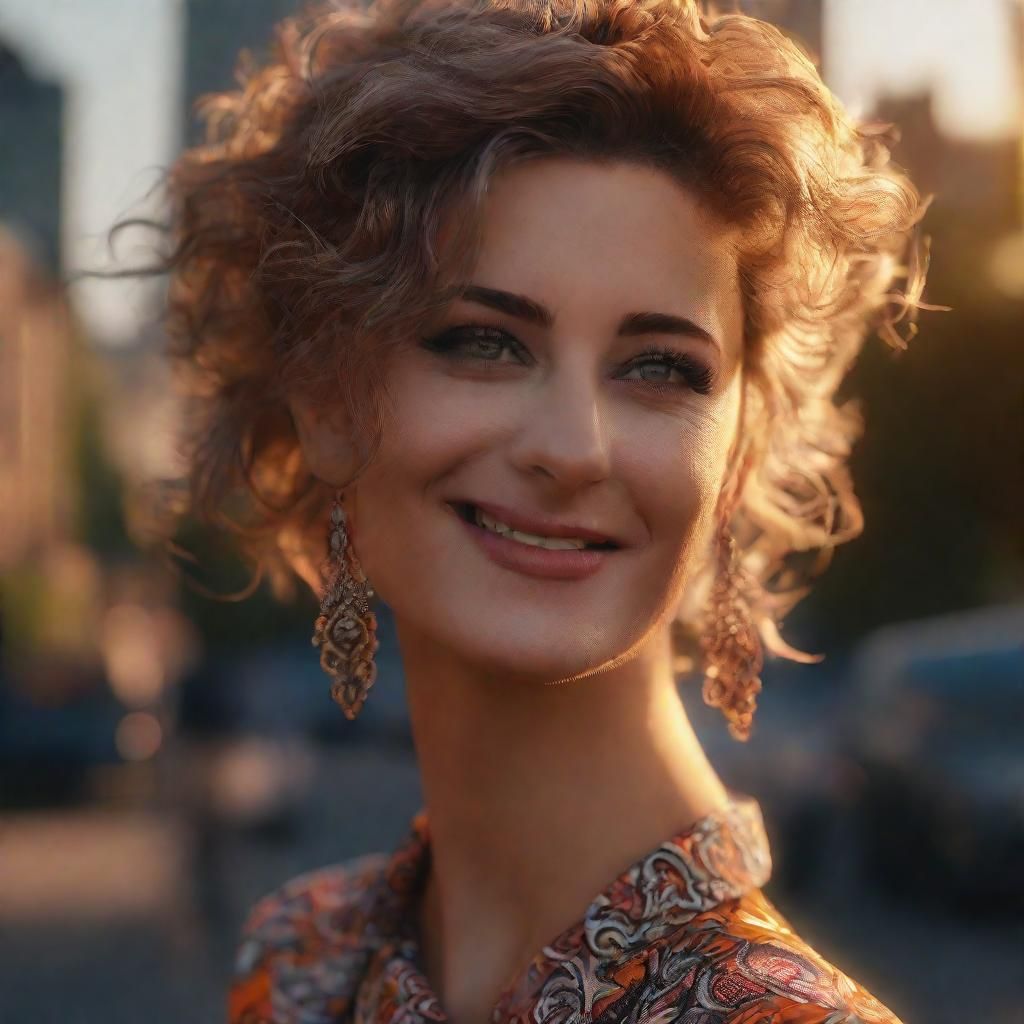 80s Haute Couture Top Model in Hyperrealistic 3D