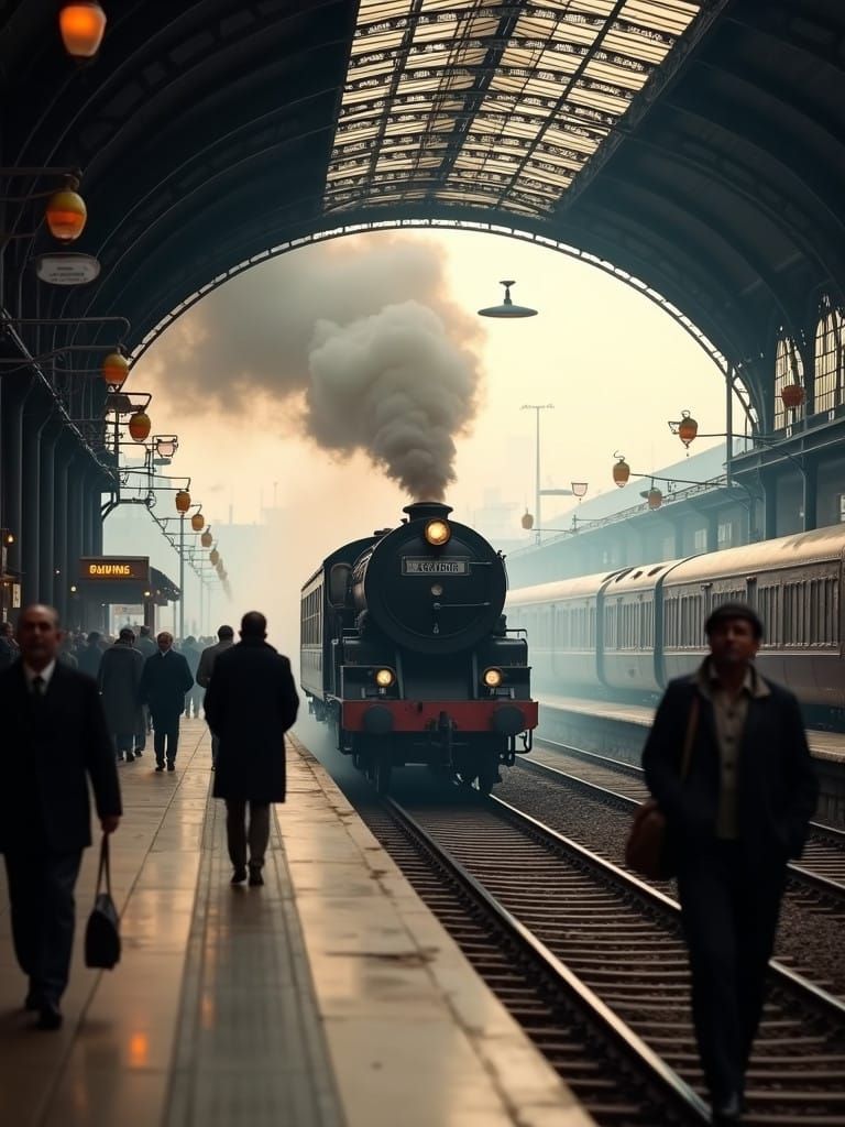 Vintage Train Station in Grandeur
