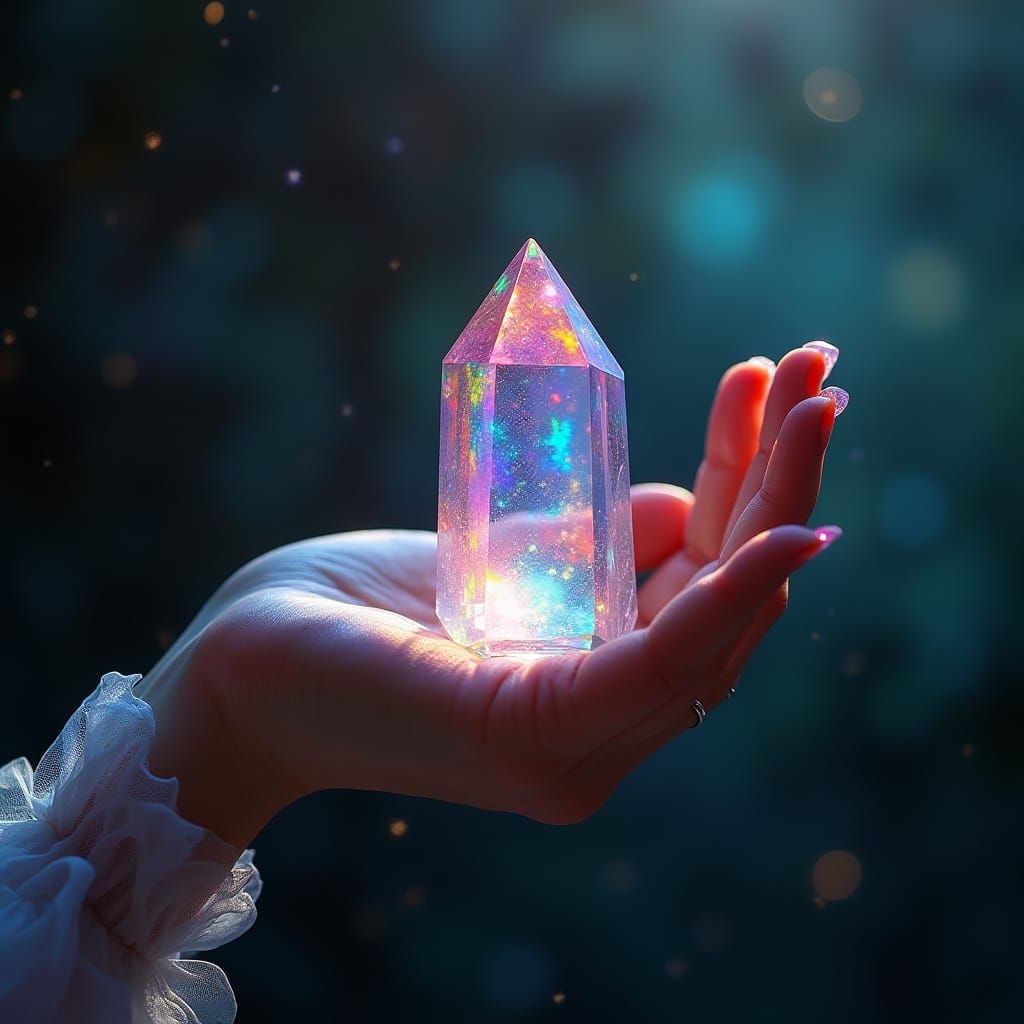 Rainbow Crystal in Dreamy Ethereal Light