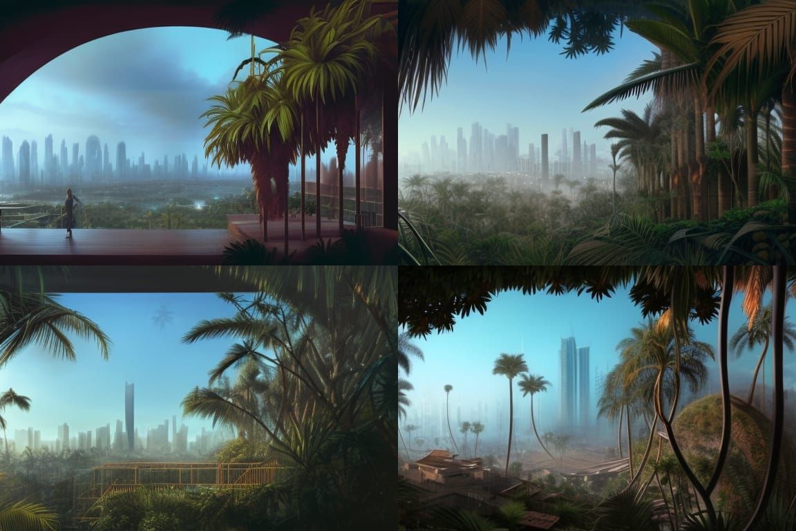 Construction Site Reclaimed, Hyperrealistic Digital Art