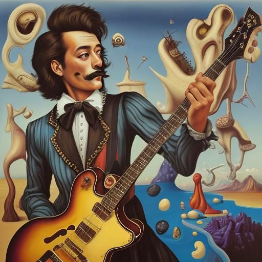 Surreal Melting Portrait in Dali Style