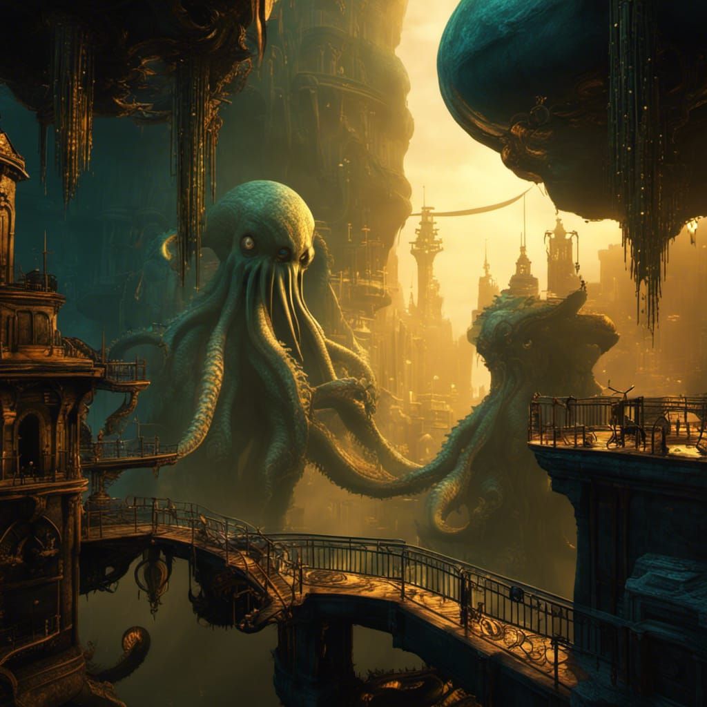 Kraken City with Cthulhu: Metroidvania Platformer