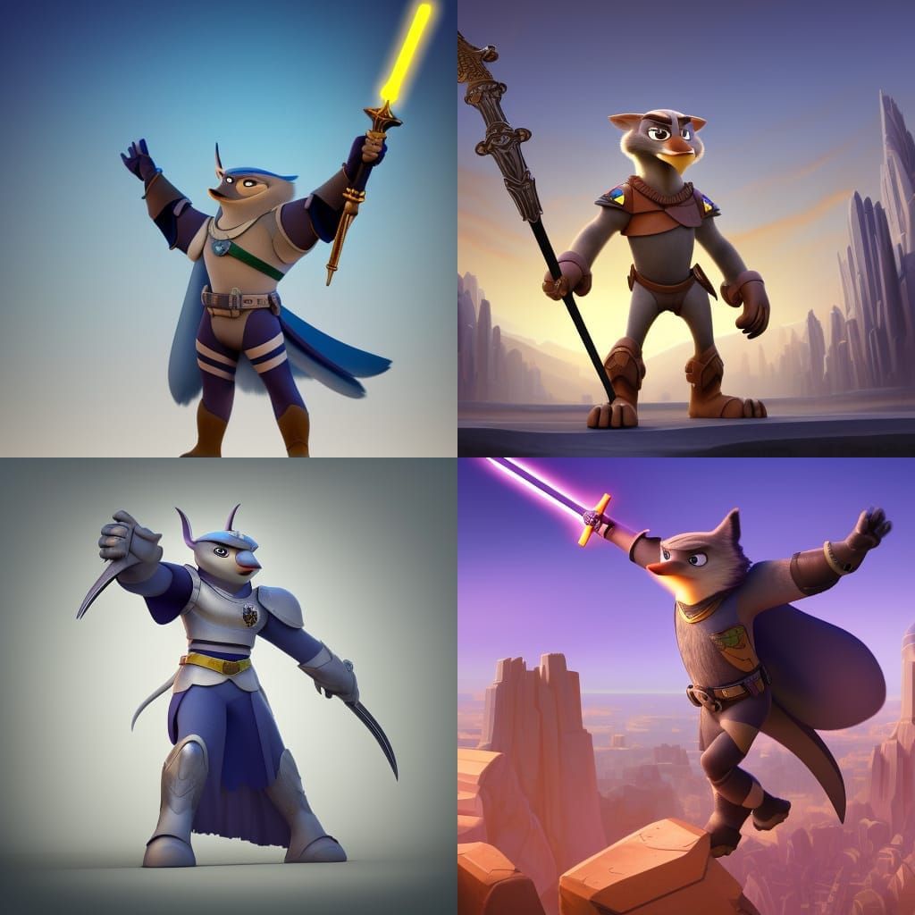 Eagle Paladin in Future City, Disney Zootopia Style