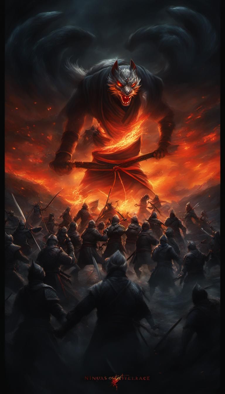 Epic Ninja Battle Against Nine-Tailed Demon