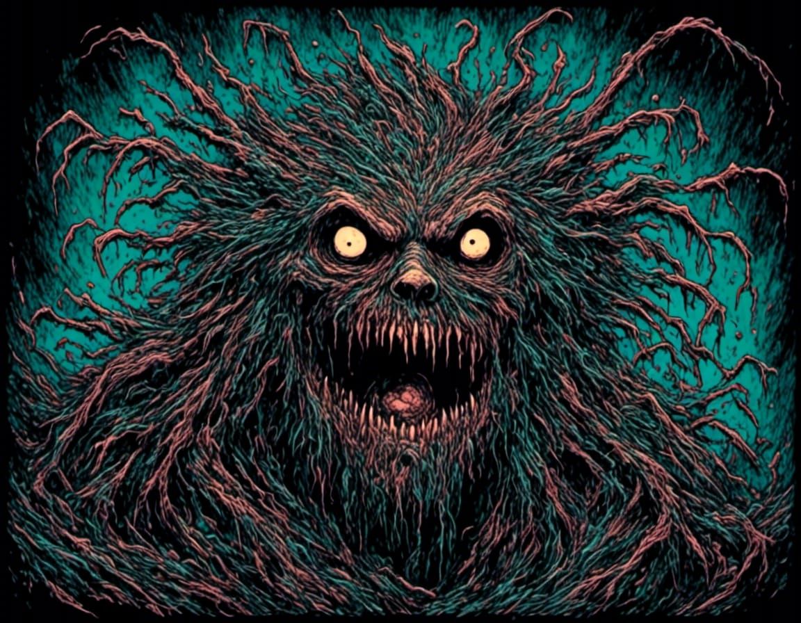 the cellar dweller is a hairy monster